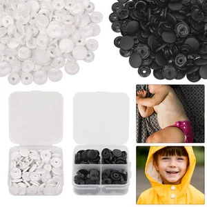 20er Set KAM Druckknöpfe Druckknöpfe Größe 20 T5 Nieten schwarz / weiß Knöpfe - Bild 1 von 17