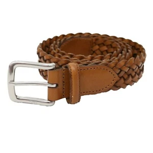 Polo Ralph Lauren Dress Leather Belt 5-weave with Pony, with Buckle - Tan, Brown - Picture 1 of 4