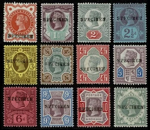 1887 Jubilee Set of 12 SPECIMEN Overprint Fine Mint SG 197 - 211 Cat. £1,100.00+ - Picture 1 of 1