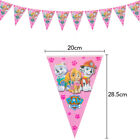 Paw Patrol Birthday Decoration Girl Party Supplies Tableware Banners Swirls Cups