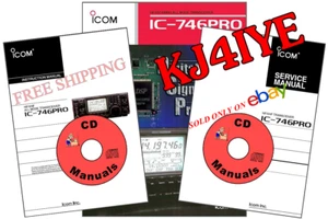 Icom IC-746 PRO CD SERVICE & OWNER'S MANUALS + Technical Brochure KJ4IYE - Picture 1 of 10