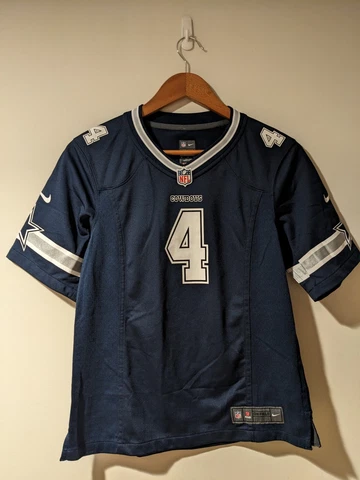 Dallas Cowboy Dak Prescott Nike NFL Football Blue Youth X-Large Jersey Cover