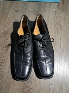 BOSTONIAN Men's Black Leather Dress Shoe / Size 10 C / Lace Up / Square Toe - Picture 1 of 5