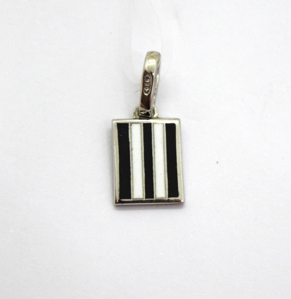 Ciondolo Scarabeo in Argento 925 con Bandiera Juventus Football Club in Smalti - Immagine 1 di 1