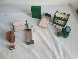 Muebles de salón y dormitorio vintage Sylvanian Families - Imagen 1 de 4