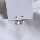 8mm AAA  beautiful Grade natural South Sea white shell Pearl earrings 14K
