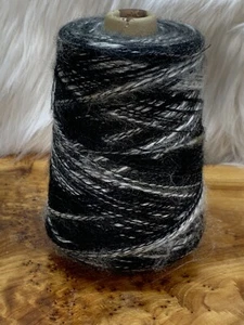 ST. ANDRE SPINNING Yarn Thread Black White Light Weight “Cobweb” Crochet Lace - Picture 1 of 12