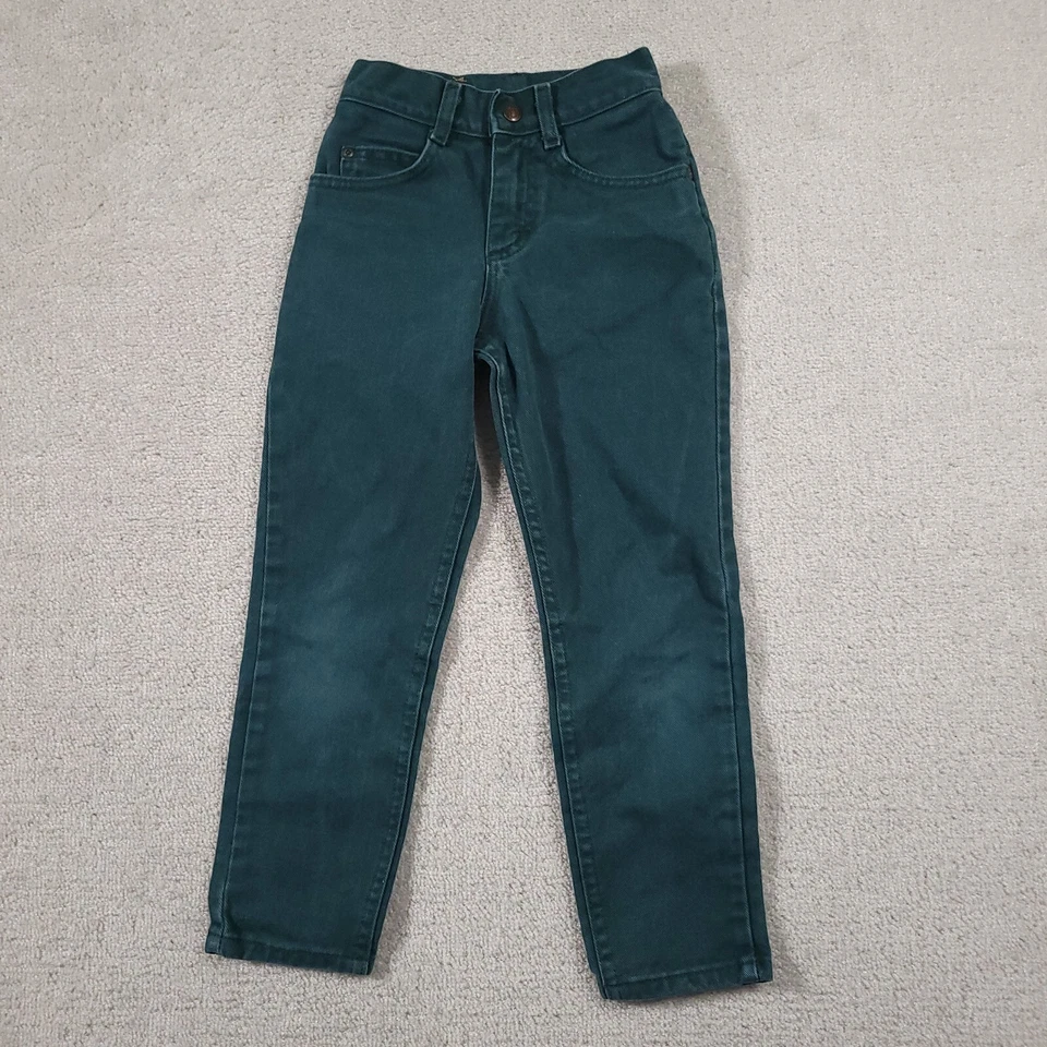 Jeans Lee de Colección Niños Niñas 7 Reg Verde Oscuro Denim Hecho en EE. UU. Vaquera Foto 1 de 4