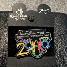 Walt Disney World Year 2000 Pin Celebrate Future Hand In Hand Never Priced RARE!