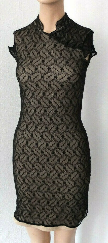 * CLOCKHOUSE bezauberndes Sommer Kleid Gr. 34 XS Spitze TOP Schwarz - Bild 1 von 4