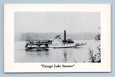Cayuga Lake Steamer Boat TD Wilcox Finger Lake New York White Border Postcard