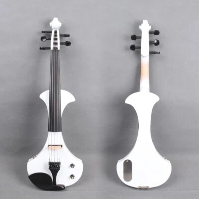 5 string Electric violin Solid wood Ebony fittings Passive pickup White Violin - Image 1 of 4