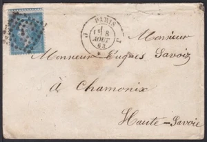 Old Classic Cover, OFCV0069 France Sc26 Napoleon, Aug. 08. 1863. - Picture 1 of 2