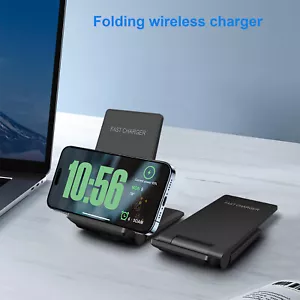 30W Fast Wireless Charger Dock Station For Apple iPhone 15 Pro Samsung S24 Ultra - Picture 1 of 25