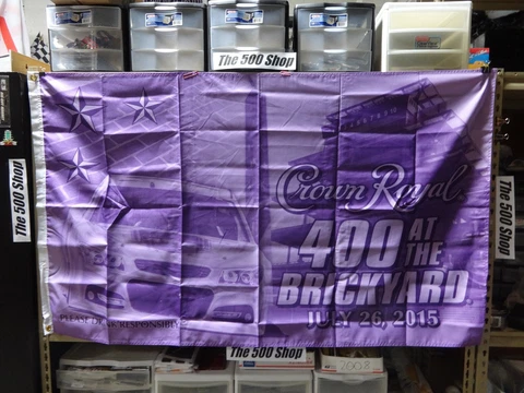 2015 Crown Royal 400 At the Brickyard Event Collector Banner Flag 3' x 5' Cover