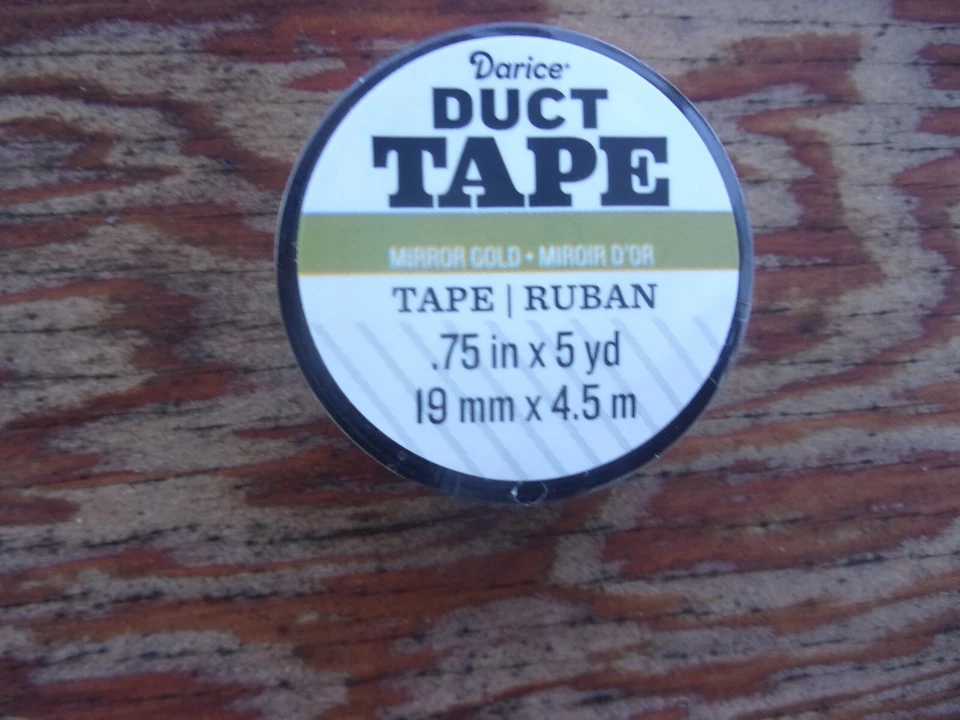 20 ROLLS Darice 管道胶带镜面金色 12 卷 0.75 英寸 x 5 码 — 第 1/2 张图片