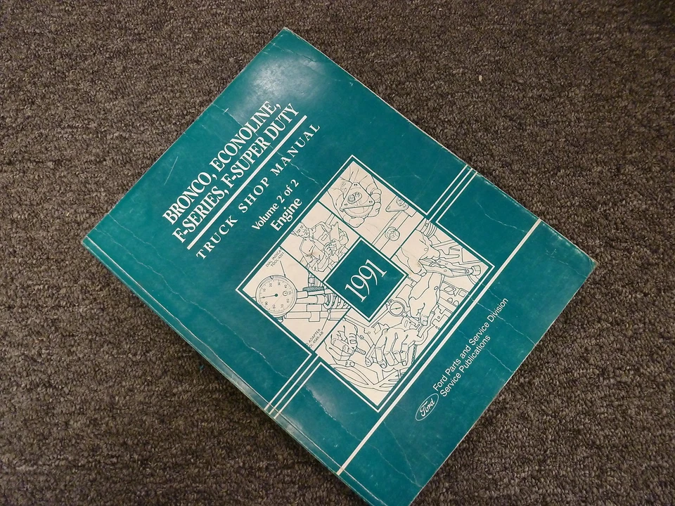 1991 Ford Econoline Van E150 E250 E350 ДВИГАТЕЛЬ магазин сервис ремонт руководство - Изображение 1 из 1