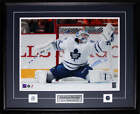 Cadre de collection hockey 16x20 signé Jonathan Bernier Toronto Maple Leafs