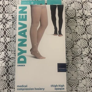 Sigvaris Light Beige Women Thigh High 20-30 mmHg Compression Open Toe Open Box - Picture 1 of 5