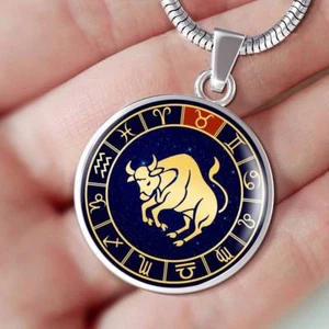 Taurus Zodiac Horoscope Luxury Necklace for Women, Birthday Gift for Wife Mom - Picture 1 of 9