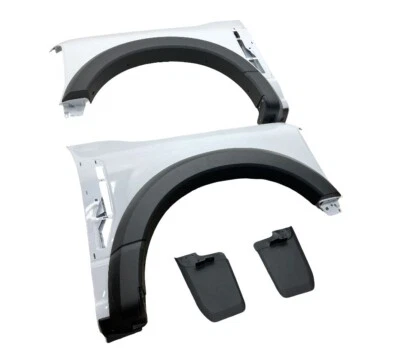 Authentic Front White Fenders Ford F450 550 600 SD LH & RH w/Flare OEM 2023-2025 Foto 1 de 4
