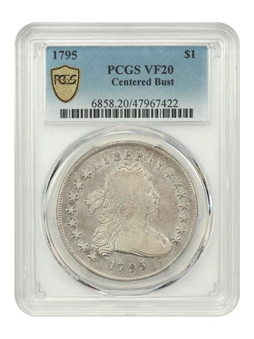 1795 $1 Centered Draped Bust PCGS VF20 Cover