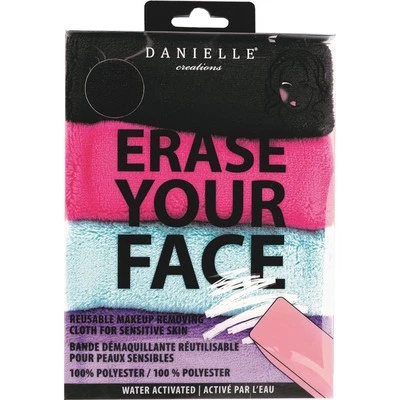 Makeup Removing Reusable Cloths Danielle Creations Erase Your Face Pack Of 4 - Image 1 of 4