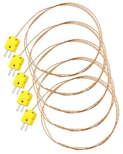 5 Pcs K Type Mini-Connector Thermocouple Temperature Probe Sensor 1 Meters Lo... - Picture 1 of 6