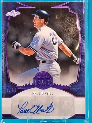 2024 Leaf Bronx Legacy Paul O'Neill Auto Purple /12 - Image 1 of 2
