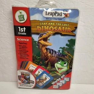 Leapfrog LeapPad Leap and The Lost Dinosaur 1st Grade Book & Cartridge New! - Picture 1 of 6