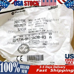 NEW Allen-Bradley 871TM-BH15N30-R3 Inductive Proximity Sensor 871TMBH15N30R3 - Picture 1 of 6