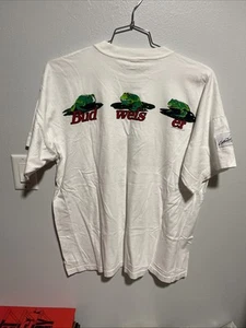 VTG 1996 Budweiser Frogs T-Shirt Dual Sided single-stitch Size 2XL BUD WEIS ER - Picture 1 of 14