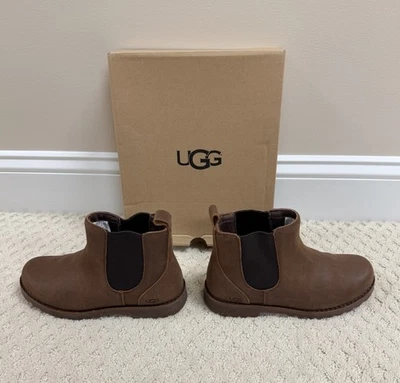 UGG K Callum Size 5 Youth Slip On Brown Boots New In Box Never Worn - Image 1 of 4