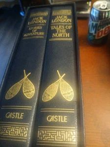 The JACK LONDON Library - 2 Bonded Leather Volumes in Slipcase - Castle 1980 - Picture 1 of 2