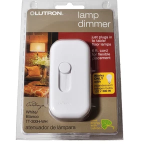 Lutron Credenza Plug-In Lamp Dimmer Switch TTCL300HWH White Incandescent Halogen - Picture 1 of 7