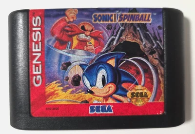 Sonic Spinball (Sega Genesis, 1993) - Cleaned Tested Working - Cartridge Only - Image 1 of 3