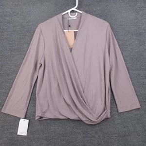 MM LaFleur Top Damen M Deneuve 4.0 Bluse Raincloud grau V-Ausschnitt Langarm - Bild 1 von 10