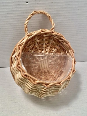 Cesta de pared vintage colgante maceta de bolsillo almacenamiento granja boho rústica campo Foto 1 de 4