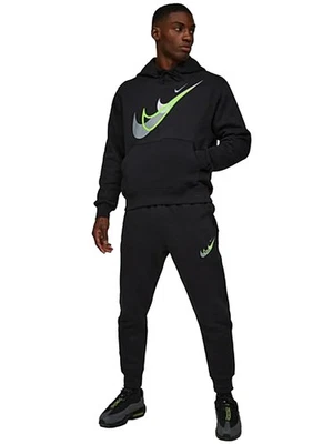 Nike Black Moto Mens Tracksuit Fleece Hoodie Joggers Sweatpants Hoody Bottoms - Image 1 of 4