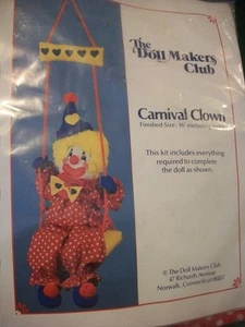Doll Makers Club "Carnival Clown" Sewing/Embroidery Kit Size 16" - Picture 1 of 2