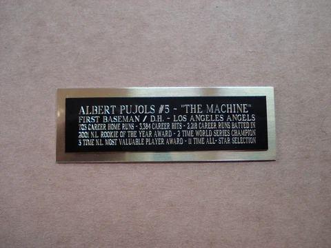 Albert Pujols Baseball Card Los Angeles Angels Card Plaque Nameplate 1" X 3" Cover
