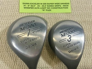 Daiwa Exceler M-200 Wide Body #1 & #3 Drivers RH Daiwa TR Whisker Reg Graphite - Picture 1 of 11