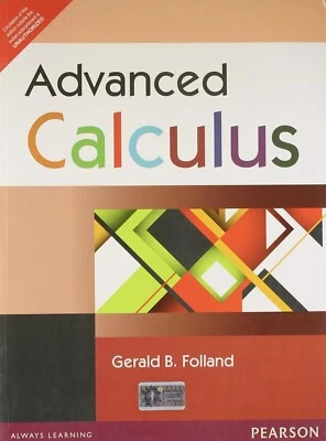 ADVANCED CALCULUS by Gerald B. Folland, PAPAERBACK INTERNATIONAL EDITION - Image 1 of 3
