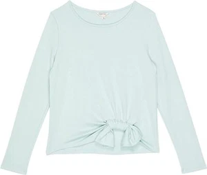 HABITUAL Kids Girl's Presley Ponte Tie Front Top Aqua - Picture 1 of 12