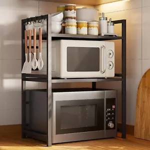 3 Stufen Erweiterbares Mikrowellen Regal Mikrowellenständer für Küche Organizer - Bild 1 von 15