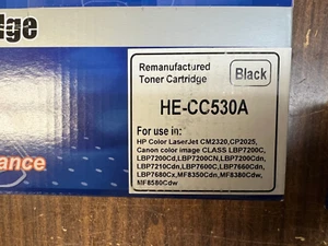Premium Tonerkartusche LaserJet HE-CC530A schwarz unbenutzt versiegelt Open Box - Bild 1 von 5