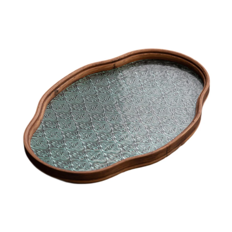 Begonia Flower Glass Tray Begonia Flower Tray for Housewarming Guest Room - Image 1 of 1