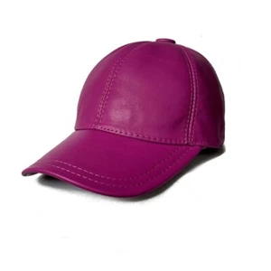 Handgefertigte Echtleder Baseball Cap Mütze Sport Schirmmütze Tracker Mütze - Bild 1 von 7