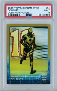 2015 Topps Chrome WWE #31 Goldust Gold Refractor PSA 9 POP 2 AEW Dustin Rhodes - Imagen 1 de 2