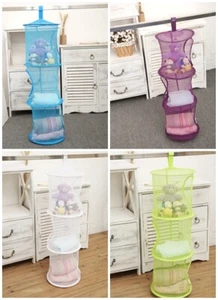 3 layer Shelves Hanging Mesh Net storage Organizer Toy bath Towel socks Closet - Picture 1 of 5